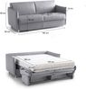 Dmora 2-Sitzer Schlafsofa Follina, Schlafsofa fürs Wohnzimmer, gepolstert, abnehmbar, 100 % Made in Italy-Qualität, 160x95 h90 cm, Grau Bild 3
