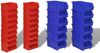 30 teiliges Wandregal Lagerregal Steckregal Blau Rot Werkstatt 140761 Bild 3