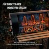 Relaxdays Holzkohlegrill Grillwagen mit Deckel, 95 x 114,5 x 69 cm Bild 3