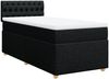 vidaXL Boxspringbett mit Matratze Schwarz 90x200 cm Stoff 3288872 Bild 3