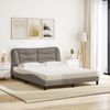 vidaXL Bett mit Matratze "Hvar" Taupe 160x200 cm Stoff 3208545 Bild 3