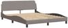 vidaXL Bett mit Matratze "Hvar" Taupe 160x200 cm Stoff 3208545 Bild 4
