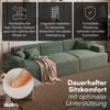 skølm 'Freki' Cloud Sofa 3 Sitzer, Vollschaumcouch mit Federkern und Vakuum-Kompression, kein Aufbau erforderlich, mit 3 Kissen, Cord dunkelgrün Bild 2