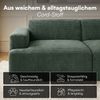 skølm 'Freki' Cloud Sofa 3 Sitzer, Vollschaumcouch mit Federkern und Vakuum-Kompression, kein Aufbau erforderlich, mit 3 Kissen, Cord dunkelgrün Bild 5