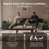 skølm 'Freki' Cloud Sofa 3 Sitzer, Vollschaumcouch mit Vakuum-Kompression, kein Aufbau erforderlich, mit 3 Kissen, Cord dunkelgrün Bild 3
