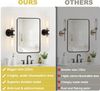 2er Set Badezimmer-Wandleuchten E27 schwarz gold 56 cm Bild 2