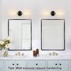 2er Set Badezimmer-Wandleuchten E27 schwarz gold 56 cm Bild 5
