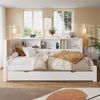 Ulife Daybett Tagesbett, Schlafsofa, Einzelbett, Kinderbett mit dimmbarer LED-Leiste, mit praktischem Regal, USB-Anschluss, Ausziehbett 90x200/90x190cm Bild 3