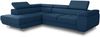 Ecksofa Caris mit Schlaffunktion und einstellbare Kopfstützen, Cord Stoff, Wohnlandschaft mit Bettkasten, Couch, Sofa, Bettsofa (Blau (Poso 005), Ecksofa Links) Bild 2
