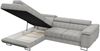 Ecksofa Caris mit Schlaffunktion und einstellbare Kopfstützen, Cord Stoff, Wohnlandschaft mit Bettkasten, Couch, Sofa, Bettsofa (Blau (Poso 005), Ecksofa Links) Bild 4