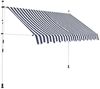 vidaXL Einziehbare Markise Handbetrieben 250 cm Blau/Weiß Gestreift 43221 Bild 2