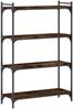 vidaXL Bücherregal 4 Böden Räuchereiche 80x30x120 cm Holzwerkstoff 837674 Bild 2