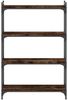 vidaXL Bücherregal 4 Böden Räuchereiche 80x30x120 cm Holzwerkstoff 837674 Bild 4