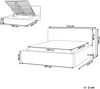 Bett mit Stauraum LILLEBONNE Cord Hellbeige 160 x 200 cm Bild 2