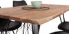 Esstisch Baumkante 120 x 80 cm Akazie massiv naturfarben Metallgestell Schwarz CELIA 136050034 Bild 5