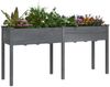 vidaXL Pflanzkübel mit Einsatz Grau 161x45x76 cm Massivholz Tanne 364238 Bild 3