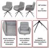 Mendler 6x 'HWC-K32' Esszimmerstuhl, Auto-Position, Stoff / Textil grau-dunkelgrau Bild 2