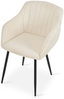 GOEURVANT 711 Esszimmerstühle 4er-Set, Chenille - Creme Bild 4