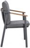 4er-Set Gartenstuhl Adilona - Aluminium Anthrazit, Olefin-Stoff, mit Armlehnen Bild 3