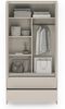 Selsey 'Lummo' Kleiderschrank 2-türig, Kleiderstange, Fächer & 2 Schubladen, Kaschmir, 100 cm Bild 4
