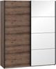 Forte 'Jacky' Schwebetürenschrank, Kleiderschrank in Schlammeiche 2-türig, 170x210 cm Bild 3