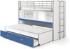 Hochbett Kalinda 222x102x161 Holzwerkstoff+Metall Weiß/Blau Bild 2