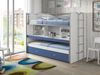 Hochbett Kalinda 222x102x161 Holzwerkstoff+Metall Weiß/Blau Bild 4