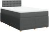 vidaXL Boxspringbett mit Matratze Dunkelgrau 120x200 cm Stoff 3289738 Bild 3