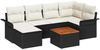 vidaXL Gartensofa-set mit Speicher 7 pcs Schwarz und Creme Poly-Rattan 3356017 Bild 2