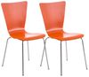 2er Set Besucherstuhl Aaron, Orange Bild 2