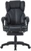 Schreibtischstuhl Bürostuhl Gamingstuhl Racing Chair Chefsessel mit Fußstütze Schwarz - Grau Bild 3