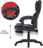 Schreibtischstuhl Bürostuhl Gamingstuhl Racing Chair Chefsessel mit Fußstütze Schwarz - Grau Bild 5