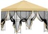 vidaXL Garten Pavillon mit Seitenwänden 3 x 3 m Creme 900338 Bild 4