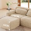 Ecksofa aus Plüsch mit modularem Design, beige Bild 4