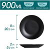 vancasso MODA 4-tlg. Suppenteller Set Steingut Schwarz 800ml Bild 2