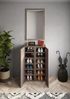 Schuhschrank >Farina< 2 Türen, Bronzo / Mercure Struktur-Dekor - 70x111x35cm B/H/T Bild 4