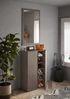 Schuhschrank >Farina< 2 Türen, Bronzo / Mercure Struktur-Dekor - 70x111x35cm B/H/T Bild 3