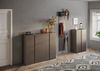 Schuhschrank >Farina< 2 Türen, Bronzo / Mercure Struktur-Dekor - 70x111x35cm B/H/T Bild 5