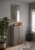 Schuhschrank >Farina< 2 Türen, Bronzo / Mercure Struktur-Dekor - 70x111x35cm B/H/T Bild 2