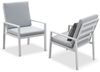 MeXo Gartenlounge-Set Alu Gartenmöbel-Sets Gartenstuhl, (2-tlg, 2 Esszimmerstühle, 60x 68x 85 cm, 4 Auflagen, bis zu 140 kg belastbar), wetterfest Gartengarnitur Set Bild 4