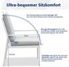 MeXo Gartenlounge-Set Alu Gartenmöbel-Sets Gartenstuhl, (2-tlg, 2 Esszimmerstühle, 60x 68x 85 cm, 4 Auflagen, bis zu 140 kg belastbar), wetterfest Gartengarnitur Set Bild 3