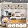 ZMH Deckenstrahler Schwarz 3 Flammig Modern Glas Deckenleuchte 350° Schwenkbar Strahler E14 Bild 3
