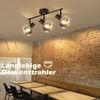 ZMH Deckenstrahler Schwarz 3 Flammig Modern Glas Deckenleuchte 350° Schwenkbar Strahler E14 Bild 5