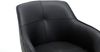 Armlehnstuhl >Emma< (2er Set) drehbar, schwarz mit Leder - 59x82x62 (BxHxT) Bild 3
