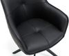 Armlehnstuhl >Emma< (2er Set) drehbar, schwarz mit Leder - 59x82x62 (BxHxT) Bild 4