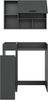 Waschmaschienenumbau Set (B/H/T: 95x195x60 cm) in anthrazit Nachbildung Bild 3
