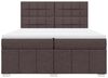 vidaXL Boxspringbett mit Matratze Dunkelbraun 200x200 cm Stoff 3291778 Bild 4