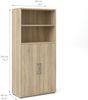 Büroschrank Prisme Ablage Schrank Aktenschrank Kommode Sideboard Eiche Dekor Bild 5