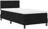 vidaXL Boxspringbett mit Kopfteil Schwarz 90 x 200 cm Stoff 3338582 Bild 4