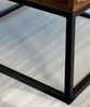 Couchtisch Sheesham Massivholz Metall 60x60x40cm mit Stauraum Modern Quadratisch Bild 5